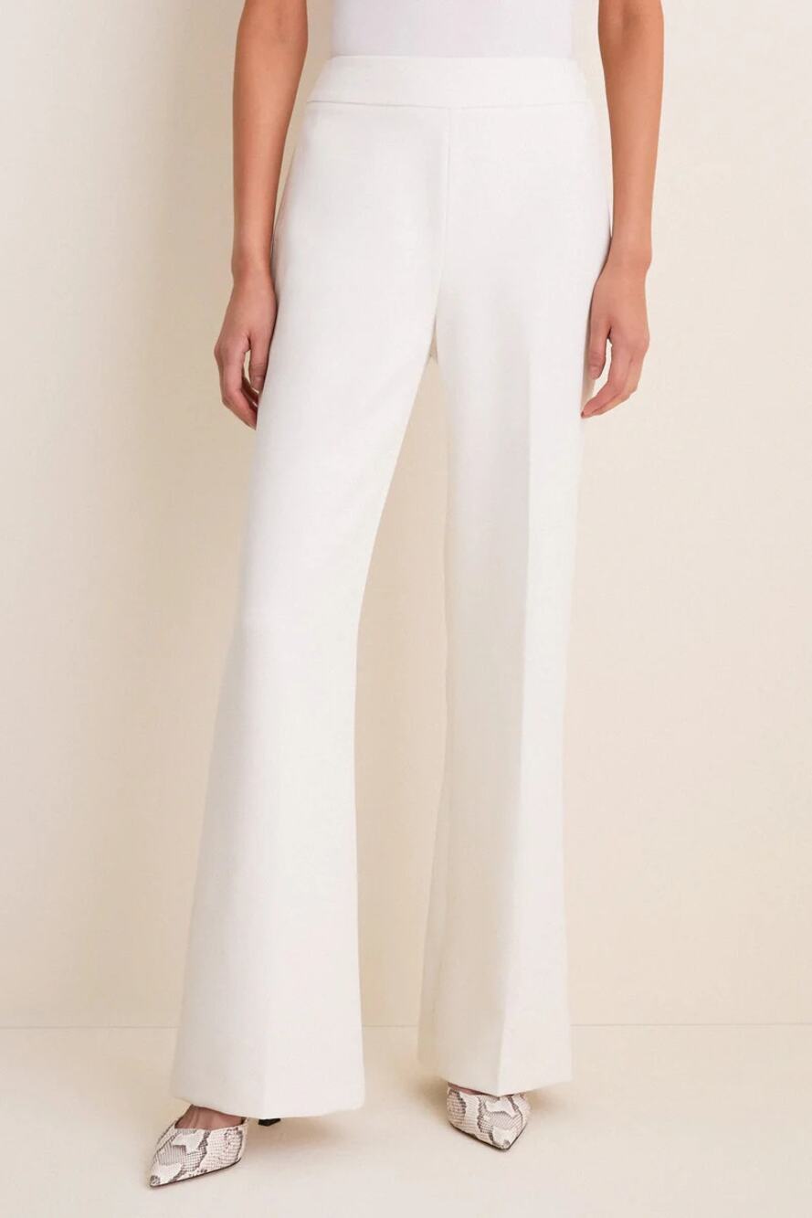 NWT Tuckernuck Crepe Erin High Waisted Wide Leg Trouser Pants Cloud White 6